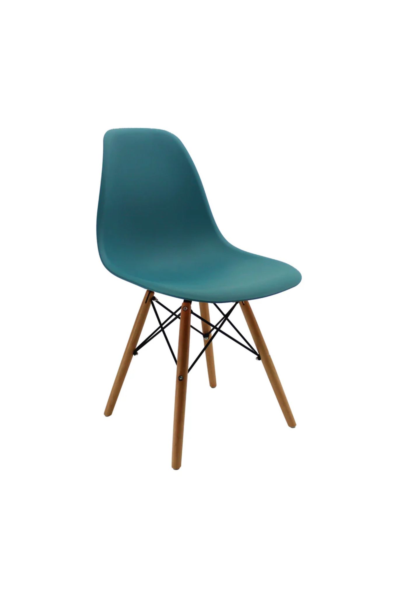 Silla DKR Tipo Eames Azul Petróleo