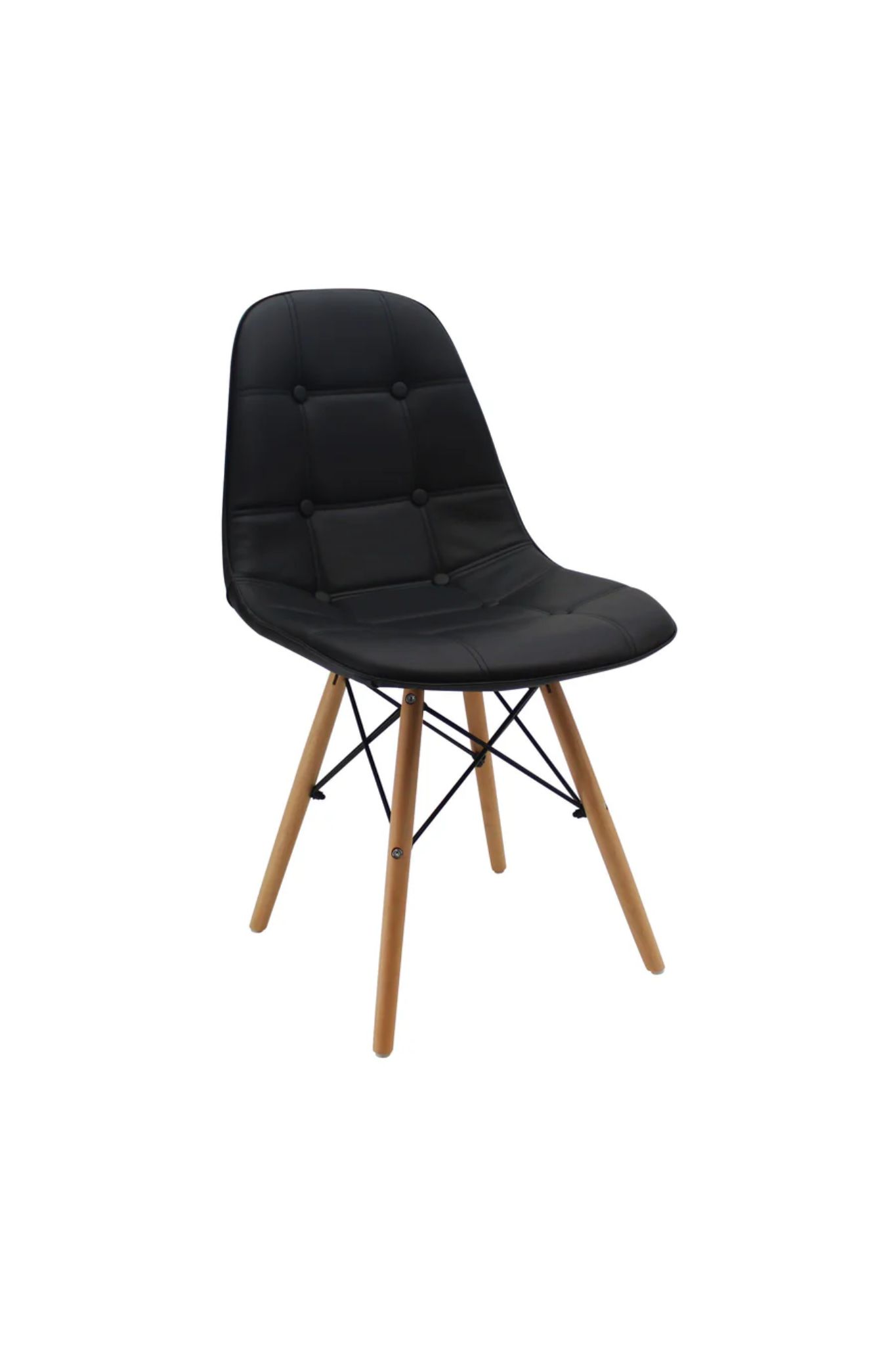 Silla DKR Botones Tipo Eames Negra