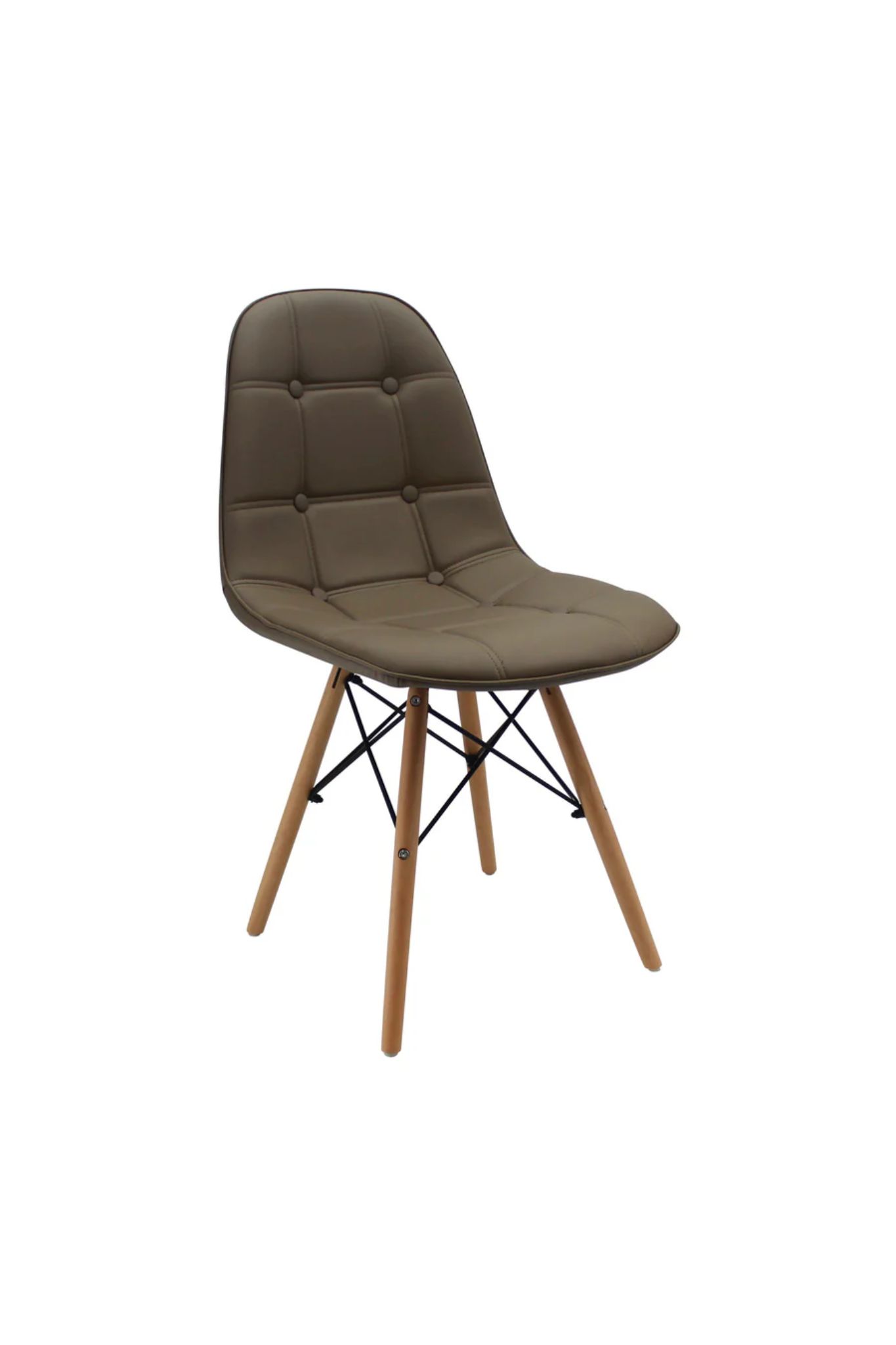 Silla DKR Botones Tipo Eames Beige