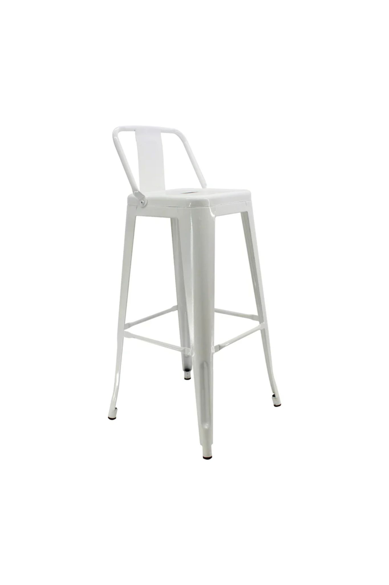 Butaco Alto Titan Tipo Tolix Blanco